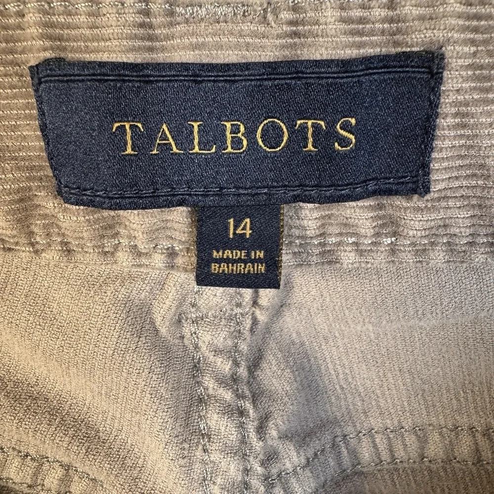 Talbots Curvy Fit Corduroy Pants Womens 14 Purple Bootcut Stretch Cotton Retro
